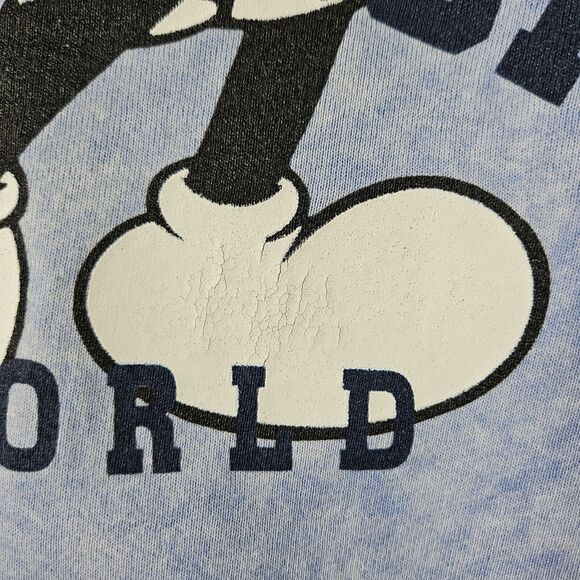 Vintage Walt Disney World Mickey Mouse Pullover Sweatshirt Y2K 90s OSFA Blue - Picture 6 of 16